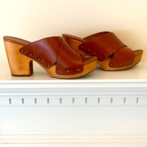 NWOT Kork-Ease Leather Platform Slide